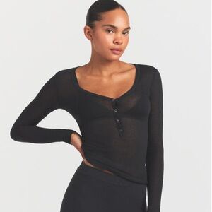SKIMS Sheer Rib Henley